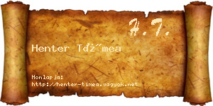 Henter Tímea névjegykártya